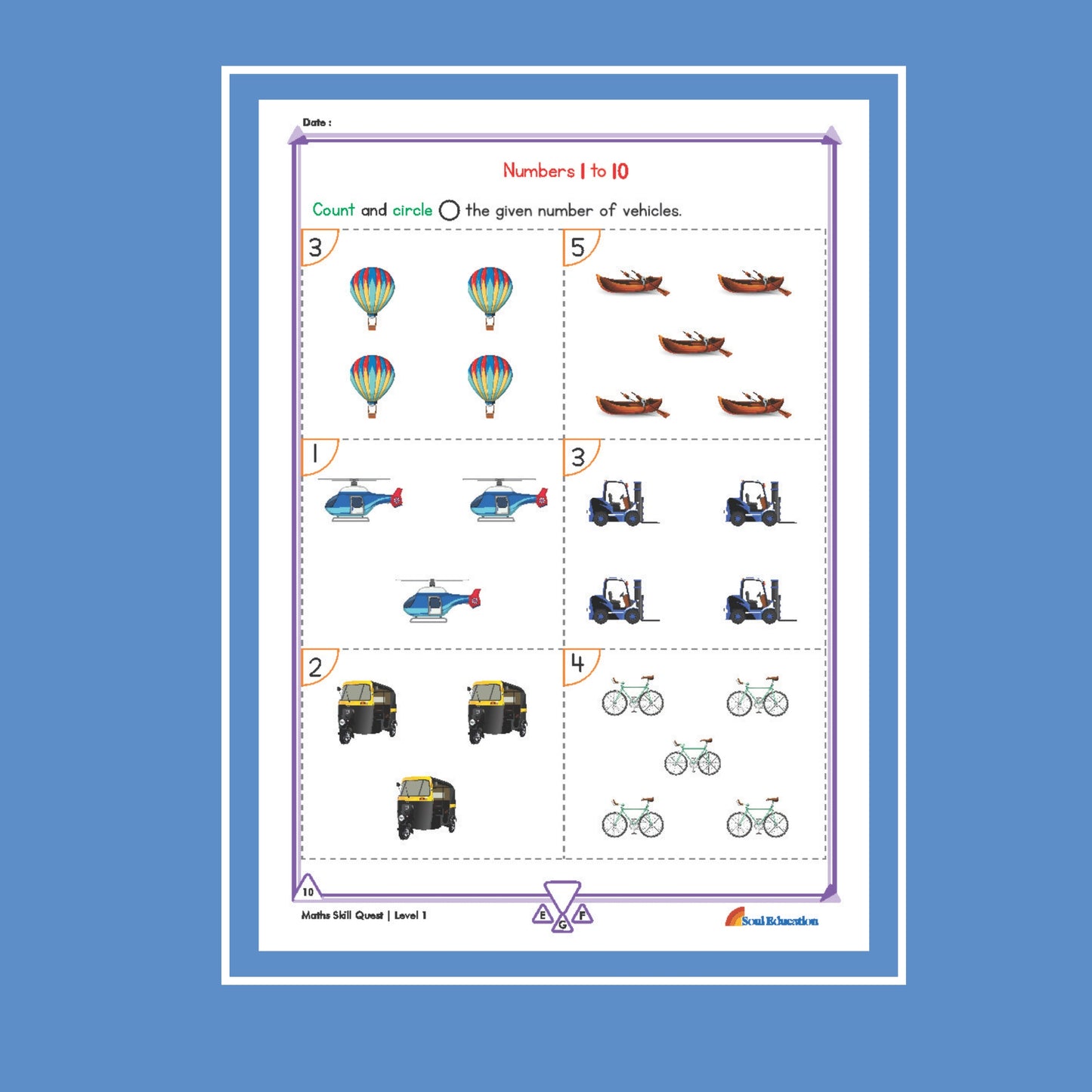 30-Day Maths Skill Quest Activity Worksheet Set Level 1