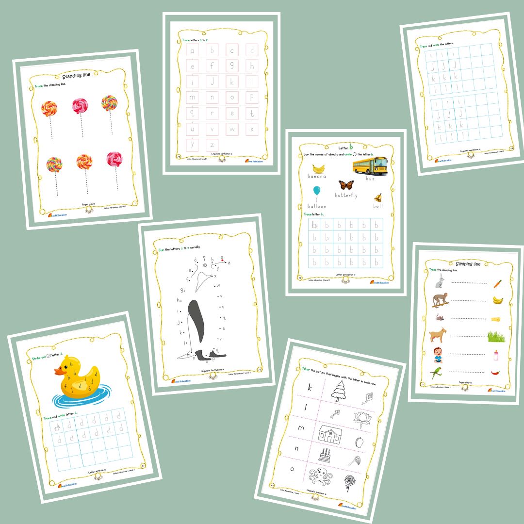 Level 1 Worksheet Yearly Set