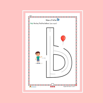 30-Day English Skill Quest Activity Worksheet Set Level 1
