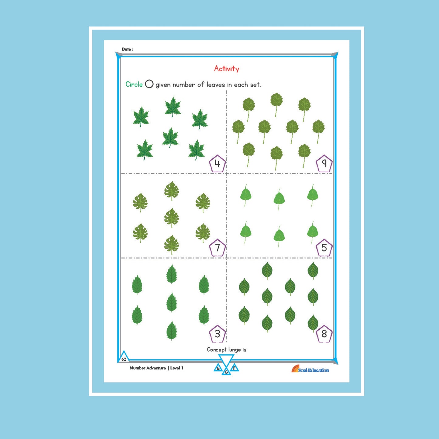 30-Day Maths Number Adventure Activity Worksheet Set Level 1