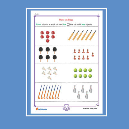 30-Day Maths Skill Quest  Activity Worksheet Set Level 1