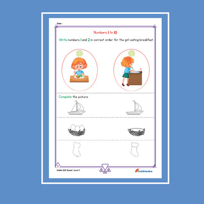 30-Day Maths Skill Quest  Activity Worksheet Set Level 1