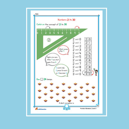 30-Day Maths Number Adventure Activity Worksheet Set Level 2