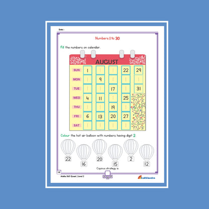 30-Day Maths Skill Quest  Activity Worksheet Set Level 2