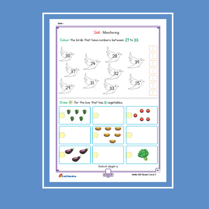 30-Day Maths Skill Quest  Activity Worksheet Set Level 2