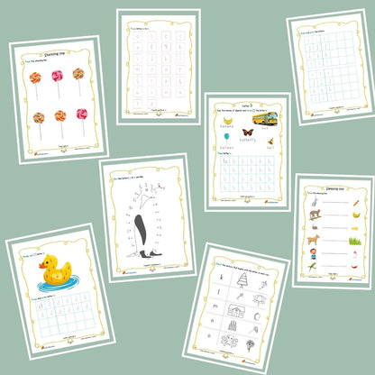 30-Day Letter Adventure  Activity Worksheet Set Level 1