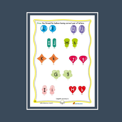 30-Day Letter Adventure  Activity Worksheet Set Level 2