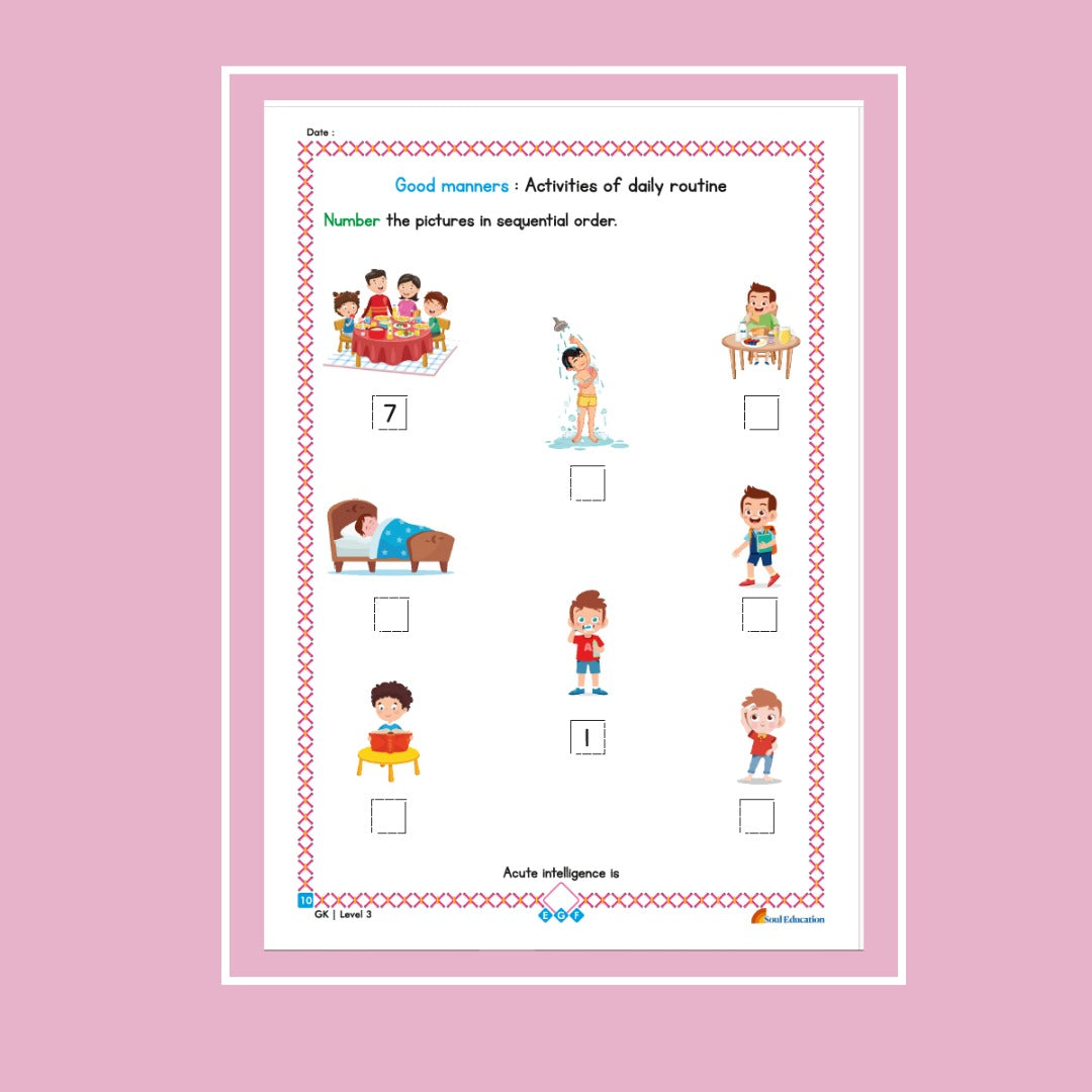 30 Day General Knowledge Activity Worksheet Set Level 3